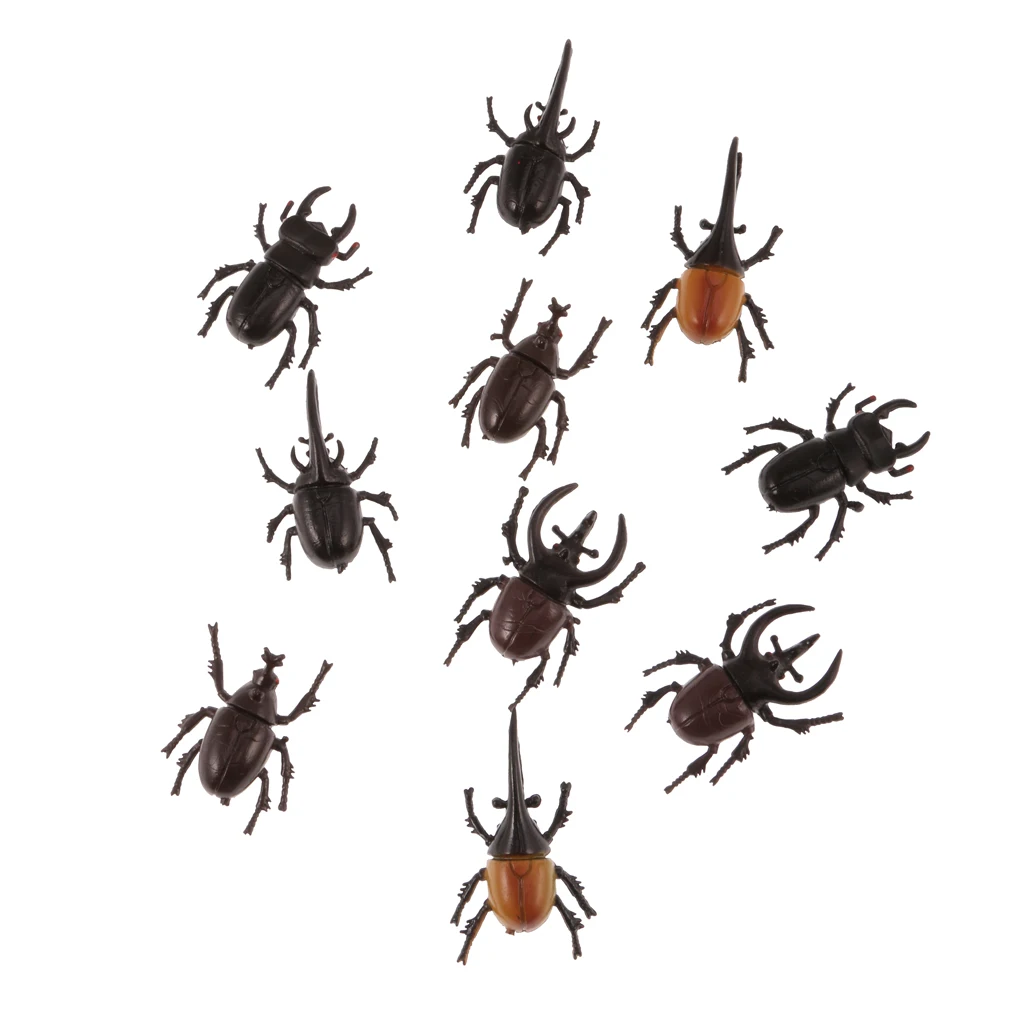

10pcs Stag Beetle Insects Model Animal Figure Collection Kids Trick Toy Gift