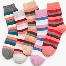 5 пар шерстяных носков с кроликом женские зимние теплые толстые мягкие носки с оленем женские носки с рисунками забавные пушистые носки в полоску