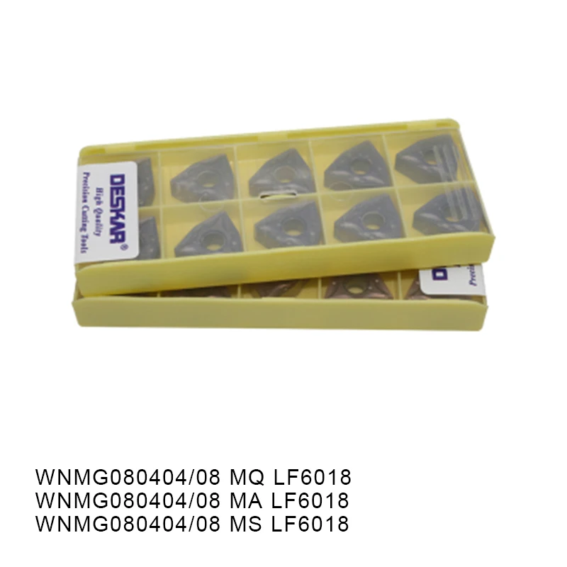 

10PCS WNMG080404 MQ MS MA LF6018 WNMG080404 HA L Indexable Turning Tool Insert CNC Carbide Insert For Stainless Steel Lathe Tool