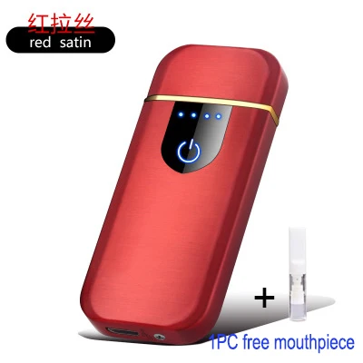 Умная USB Мини Электрическая Зажигалка Ветрозащитная перезаряжаемая сенсорная Индукционная электронная сигарета ультратонкие металлические мужские зажигалки - Цвет: Red