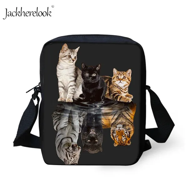 HK855E Jackherelook кошки отражение Тигры печати школьные рюкзаки для девочек и мальчиков Детский рюкзак дорожная сумка портфель портфели 3 шт./компл - Цвет: HK855E