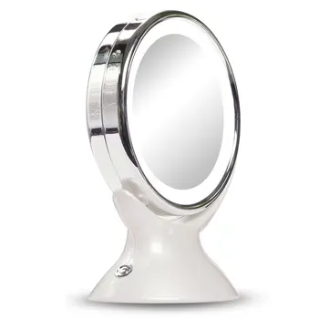 

LED Cosmetic Mirror LED Lights Makeup Mirror 5X Magnifying Makeup Mirror 360-degree Rotating Mirror For Bathroom Bedroom