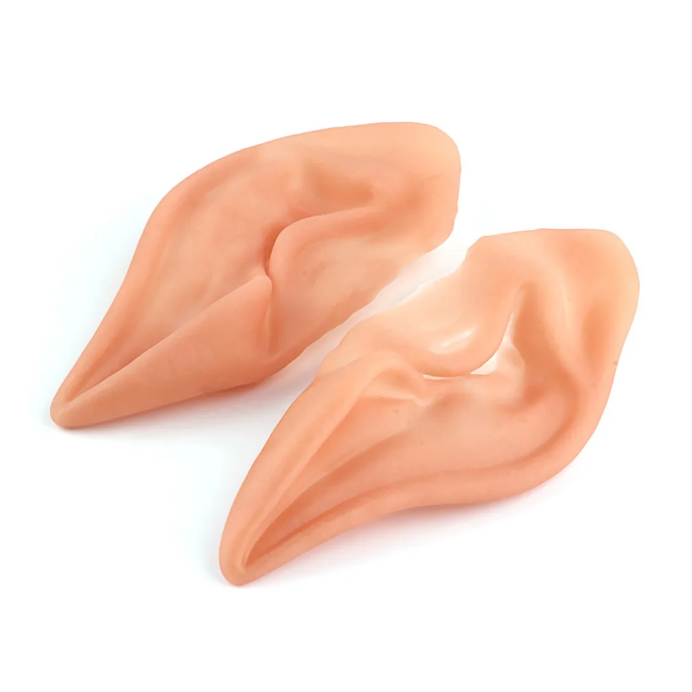 

Elf Ears Cosplay Accessories 2017 Latex Fairy Pixie LARP Halloween Party Latex Soft Pointed Prosthetic Tips Ear new arrival