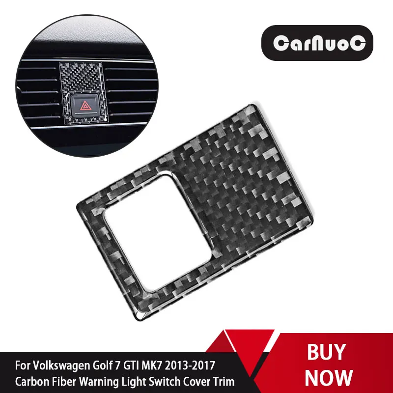 

Carbon Fiber Warning Light Switch Cover Trim For Volkswagen VW Golf 7 GTI MK7 2013-2017 Accessories