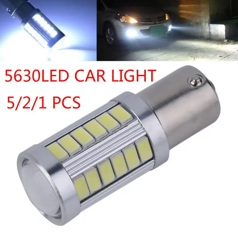 5/2/1 Pcs 1156 BA15S 33-SMD 5630 LED Car Universal Light Tail Brake Reverse Bulb Signal Lamp 12V Lights Accessorie | Автомобили и