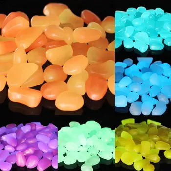 

500 Glow in the Dark Garden Pebbles Glow Stones Rocks for Walkways Garden Path Patio Lawn Garden Yard Decor Luminous stones