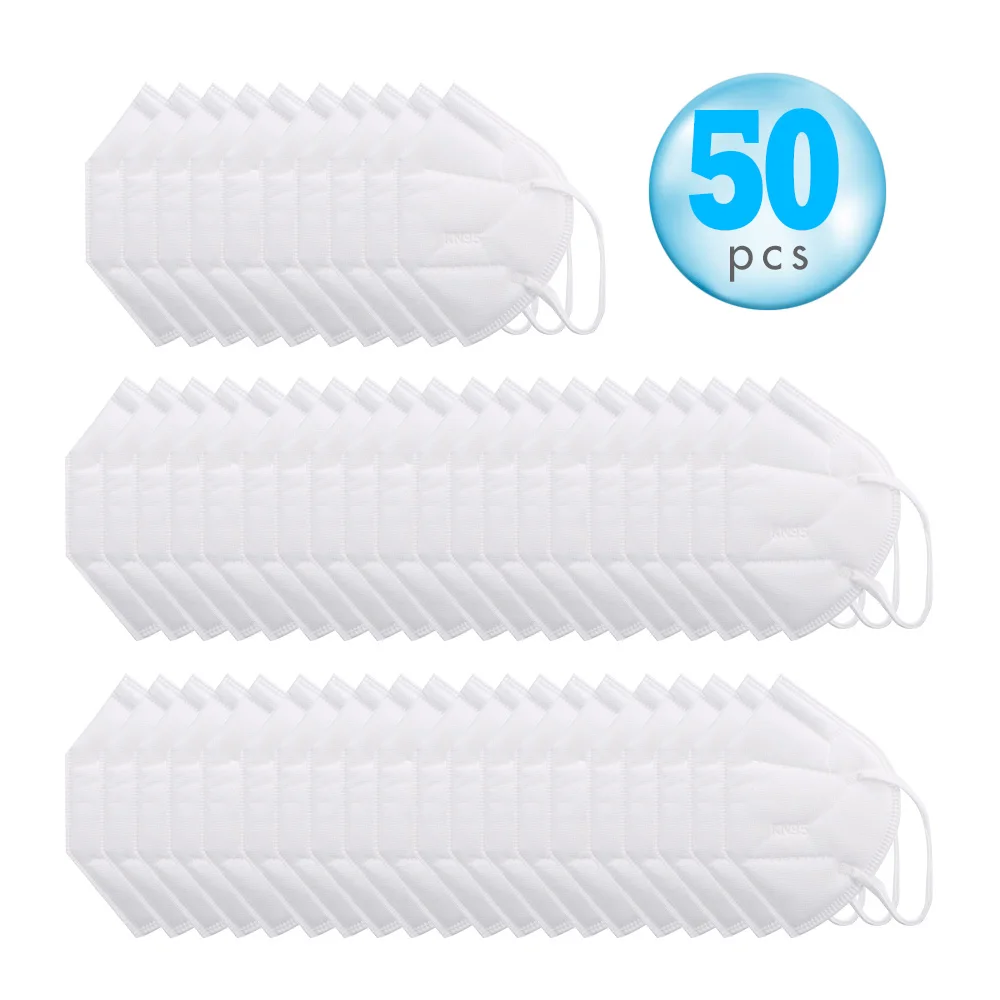 

50pcs/lot US CZ IT Stock KN95 Mask Disposable Face Mask Protective Mouth Mask 5 Lay Non-Woven Fabrics Anti-particulate Dust Mask