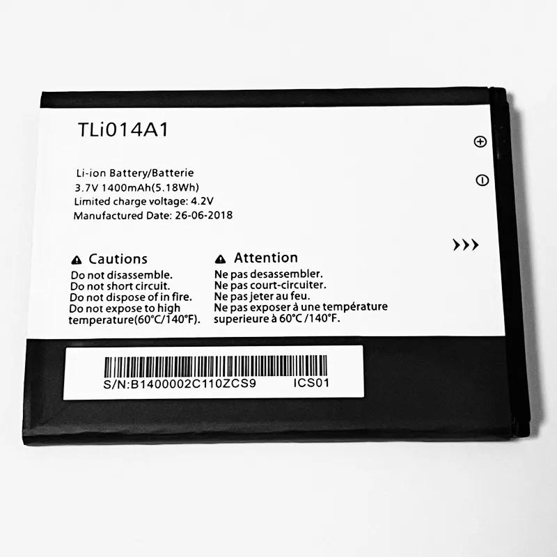 Аккумулятор 3 7 в 1400 мАч TLi014A1 для Alcatel One Touch POP C3 4033A 4033X 4033D 4033E|Аккумуляторы