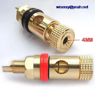 

DHL/EMS 40PCS Gold-plated Binding Post to 4mm Banana Plug Speaker Cable Amplifiers-A7