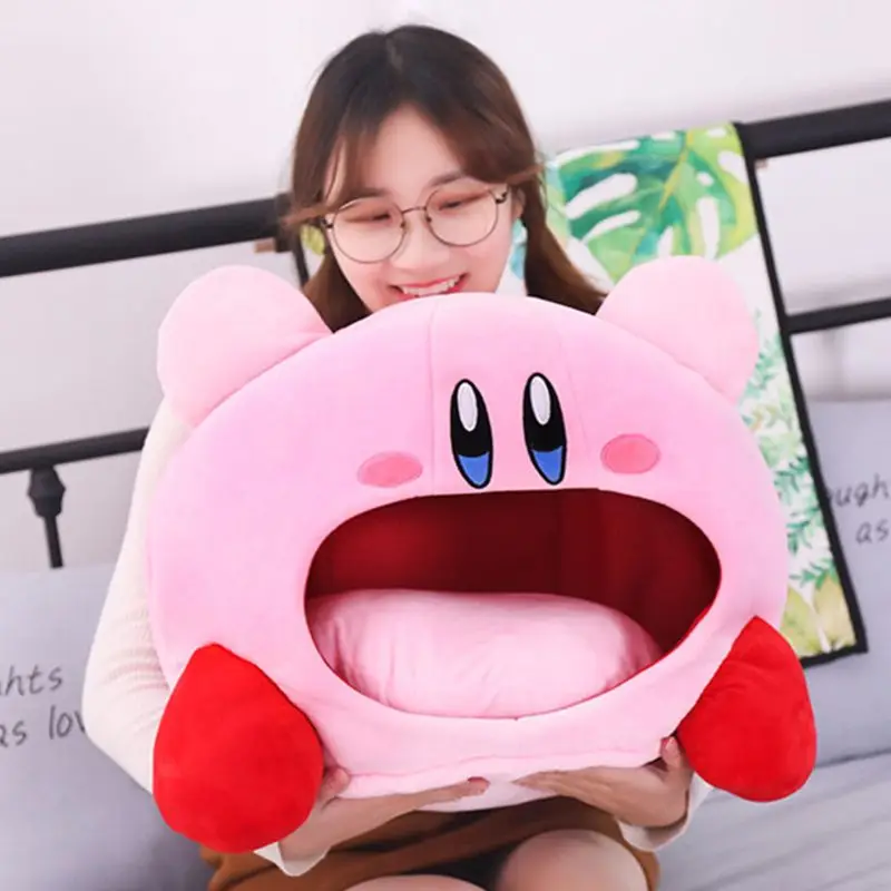Cartoon Kirby Stuffed Plush Animal Hat Plush Doll Headgear Pillow Nap Baby Birthday Toys R7RB 4