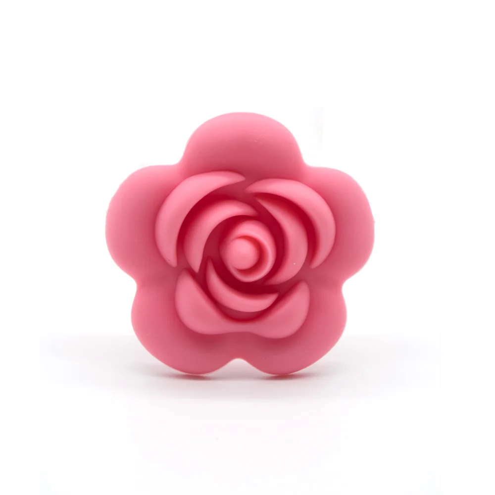 watermelon red 5 шт., розовые силиконовые бусины, цветок перле, Силиконовые Зубные зубы, безопасные детские Прорезыватели, бусинки для изготовления ювелирных изделий, детские товары, игрушки для прорезывания зубов - Цвет: watermelon red