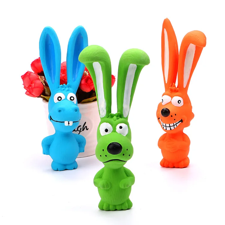 

Hot Sale Cute Dog Barking Dog Toy Fun Latex Durability Chewing Molar Toy Cute Cartoon Animal Suitable For All Pet Dogs