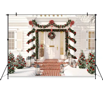 

Neoback Christmas Backdrops for Photos Outdoor Christmas Decoration Snow background for photo shoots