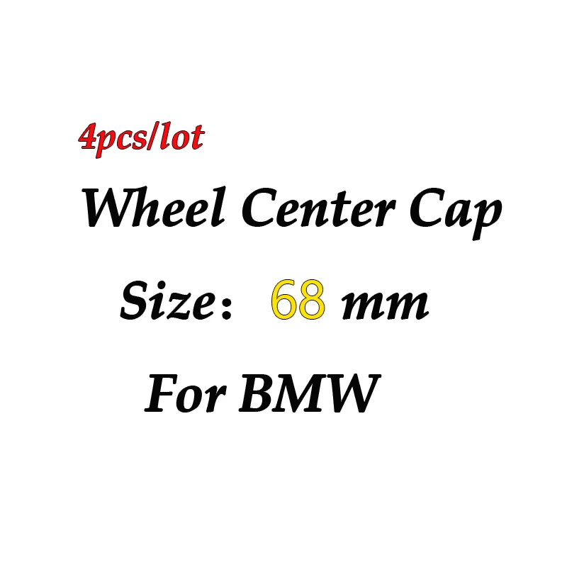 Колпачки для ступицы колеса автомобиля BMW E90 E46 E39 E38 E91 E60 E36 F30 F10 F20 X1 X3 X5 X6 M3 M5 3 5 7 4 шт.