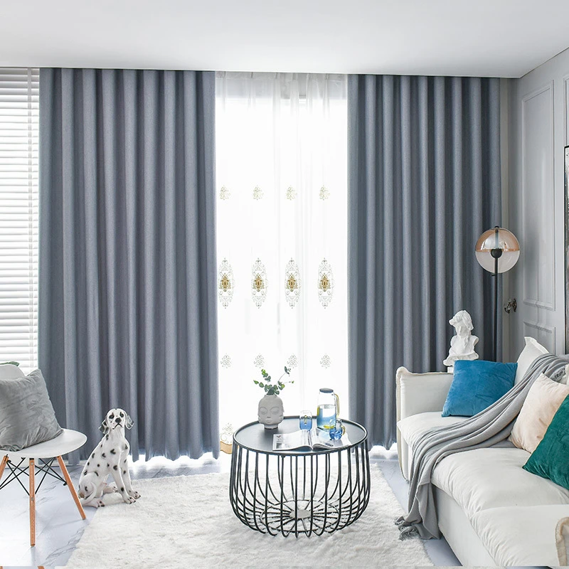 Lauw Monografie te veel Nordic Eenvoudige Licht Luxe Gordijnen Nieuwe Jacquard Effen Kleur  Verduisterende Gordijnen Voor Woonkamer En Slaapkamer|Gordijnen| -  AliExpress