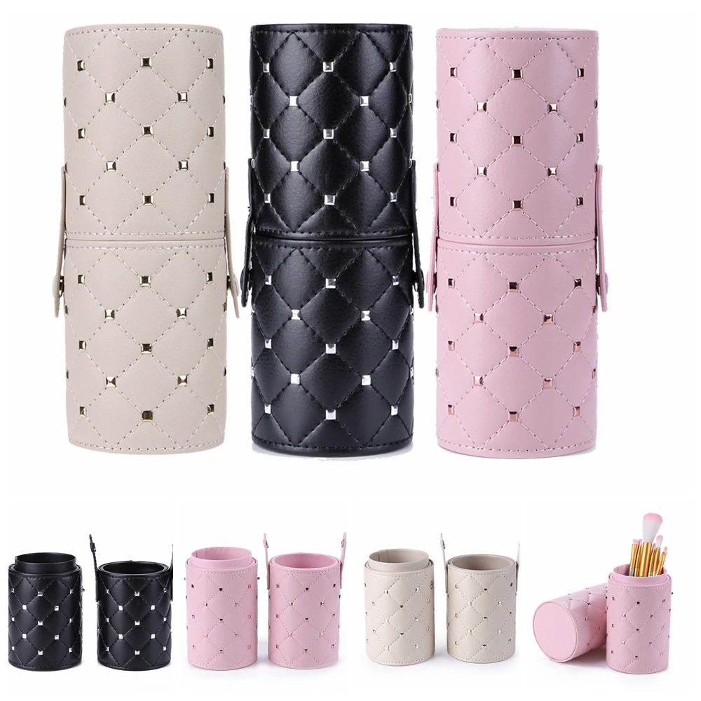 

Fashion PU Leather Makeup Brush Storage Case Travel Pen Storage Cosmetic Brushes Organizer Makeup Tools