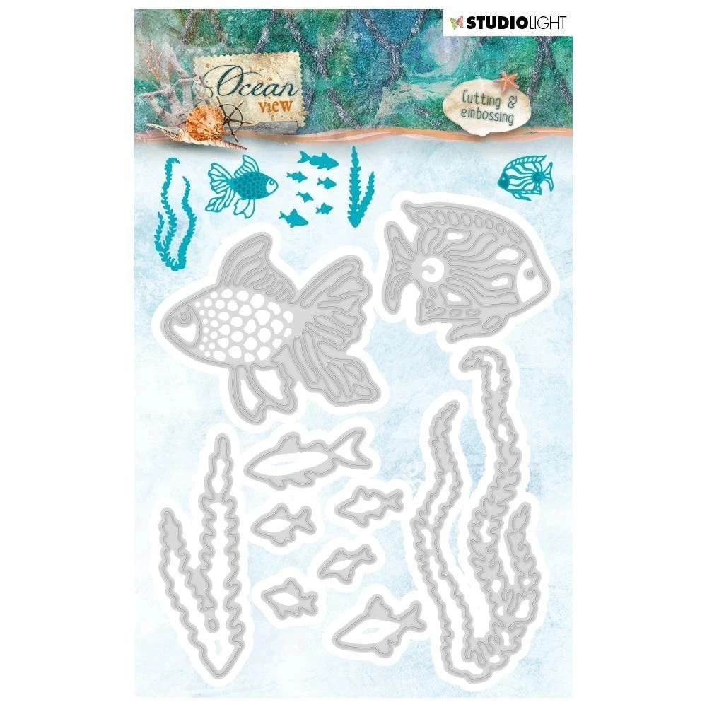 AliliArts-troqueles de corte de Metal, Coral y pez, álbum para recortes de fotos, grabado decorativo, tarjetas de papel, manualidades, troquelado, 2020