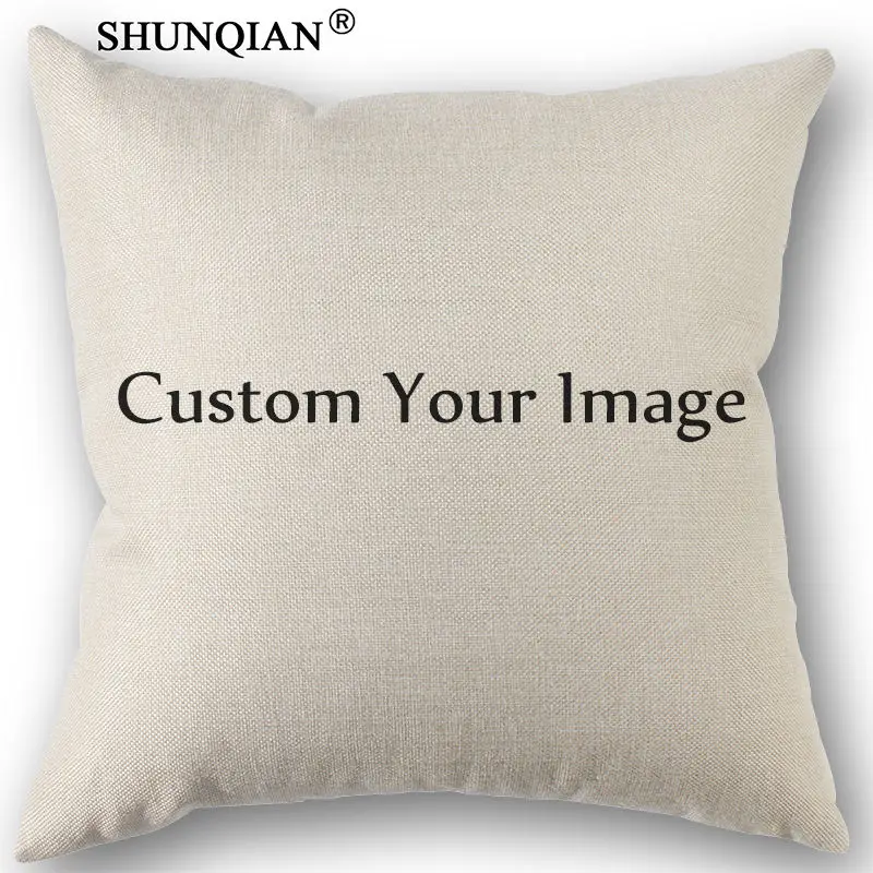 

Custom Linen Cotton Pillowcase Pillow Cover Home Textiles Decorative Pillowcase Customize Gift 45x45cm One side