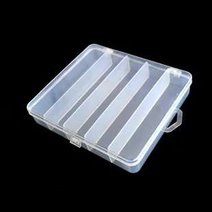 

A Bigger Size Five Grids Box Transparent Box Storage Box Lure Box Bait Fishing Gear Tool Box Storage Box Fishing Gear Fishing