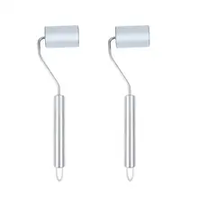 2 шт., практичная Скалка из нержавеющей стали, многофункциональный инструмент для выпечки, ролик для муки, палочка для дома, кухонные аксессуары