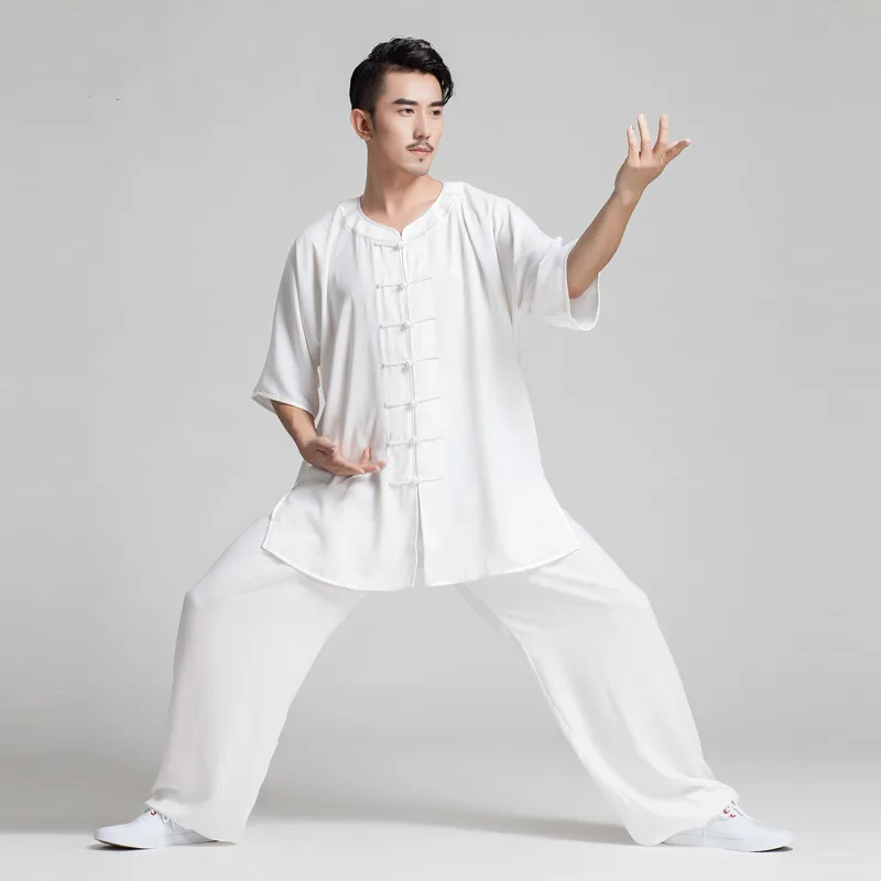

Traditional Chinese Clothing for Men KungFu Uniform Wushu Suits Women Martial Arts Taichi Costumes Morning Exercise Sportswear