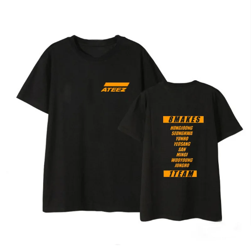 

Kpop ATEEZ Korean Team Album Shirts Hip Hop Casual Loose Clothes Tshirt T Shirt Short Sleeve Tops T-shirt DX909