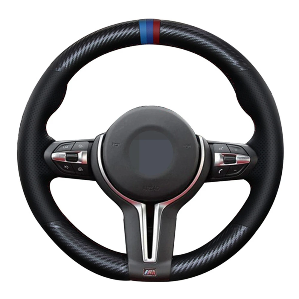 Чехол рулевого колеса автомобиля черное углеродное волокно для BMW F87 M2 F80 M3 F82 M4 M5 F12