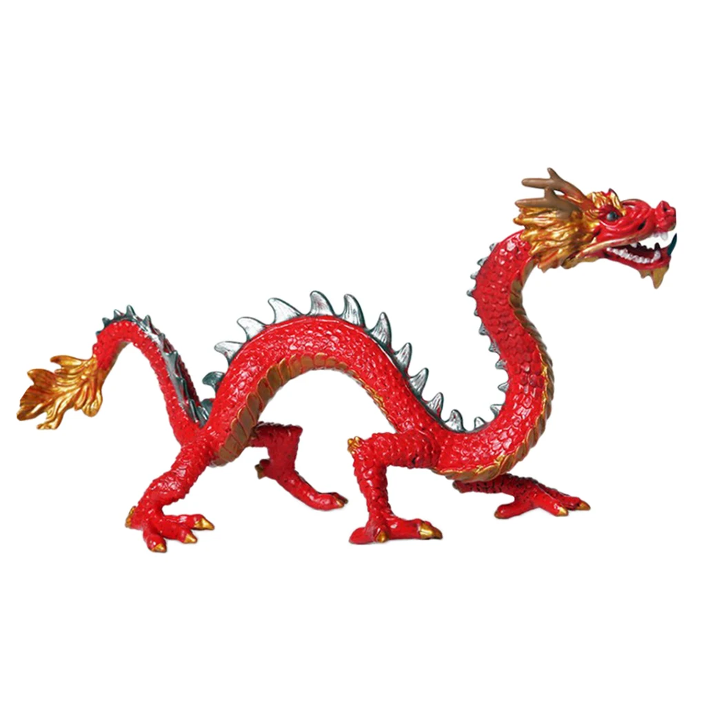 Chinese Dragon Figures PVC Realistic Animal Model Educational Toy Gift