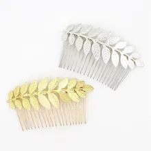Свадебные аксессуары для волос, головной убор, золотой, серебряный, Оливковый лист, повязка на голову, расческа для волос, заколка, заколка, корона, ювелирное изделие, головной убор