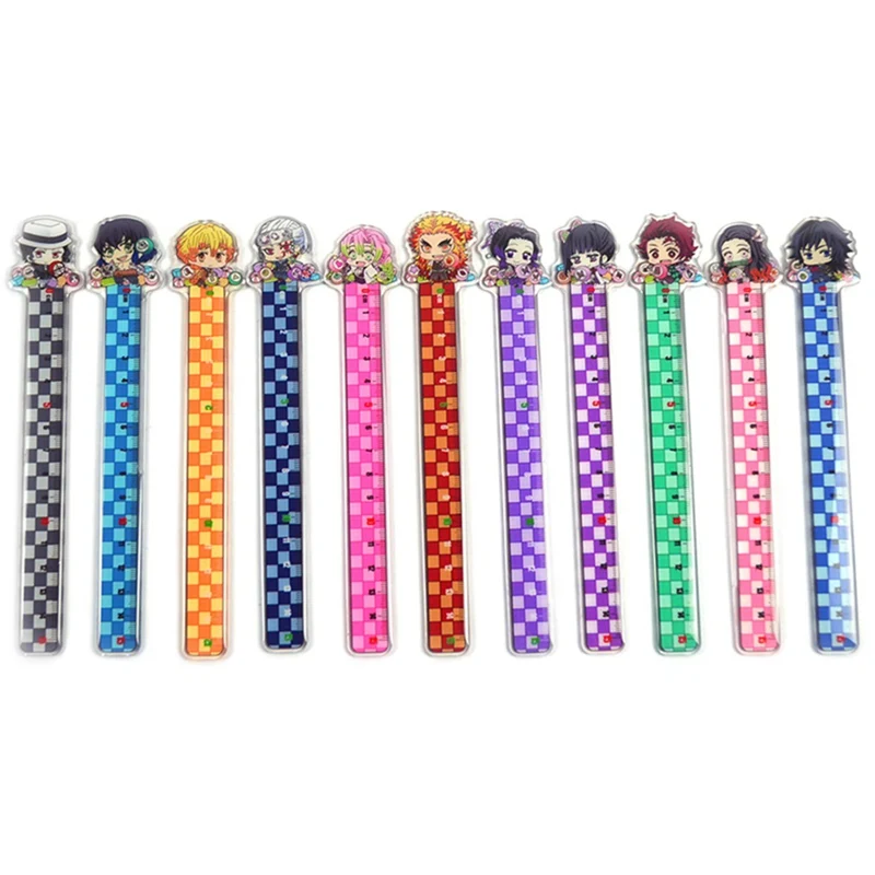 

Anime Demon Slayer: Kimetsu No Yaiba Kamado Tanjirou Cosplay Acrylic Ruler Students Cartoon Measure Ruler Gift