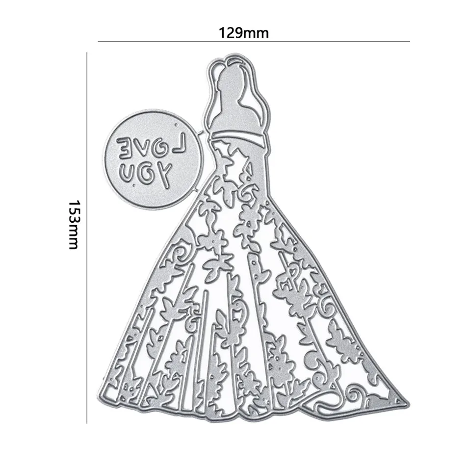 Naifumod невесты металлические режущие штампы леди с красоты платье штампованный для изготовление скрапбукинга тиснение штампованный по трафарету
