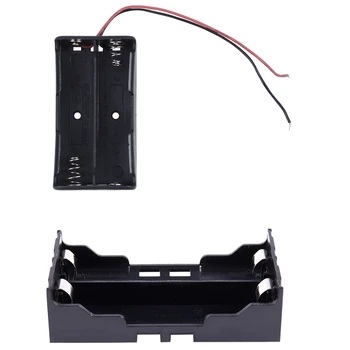 

Black Battery Holder 4 Pins for 2X18650 Rechargeable & Black 2 x 3.7V 18650 Pointed Tip Batteries Battery Holder Case