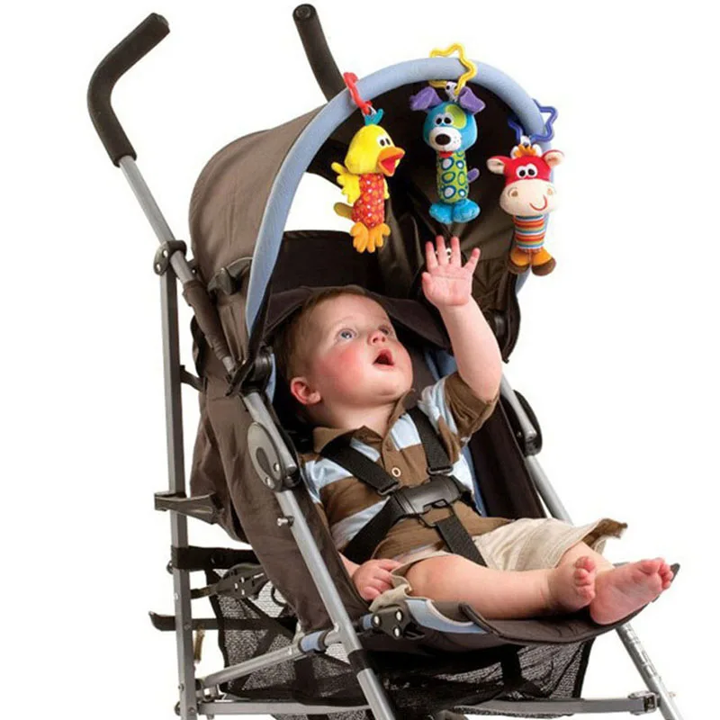 

Baby Rattle Tinkle Toys Hand Bell Multifunctional Plush Stroller Mobile Toy Animal plush dolls for kids Gifts