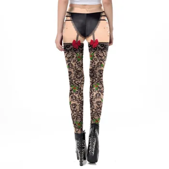 

Leggings Women Christmas High Waist Stretch Leggings Christmas Digital Print Holiday Party Performance Ankle-Length Leggings