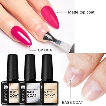 

UR SUGAR 7.5ml Base Coat Top Coat Matte Top Coat Nail Gel Nail Polish Long Lasting Soak off Varnish UV Gel Manciures Gel Polish