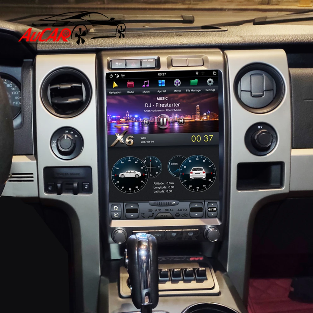Автомагнитола AuCAR autoradio 13 дюймов в стиле Tesla Android 9 1 din для Ford F150 2009 -2014 | Автомобили и