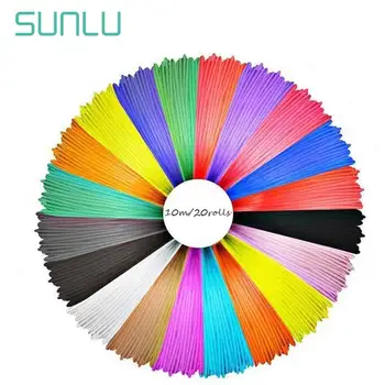 

SUNLU 1.75mm PLA 3D Pen Filament 20 Colors Total 200m Creative Toy 3D Printing Pen Filament Refills For Children Drawing