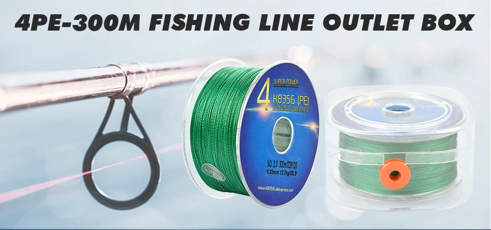 K8356 100% 300M 328Yards 4 Stands PE Braided Fishing Line Outlet Box Main Line Multifilament Super Strong High Quality 12LB-50LB (7)
