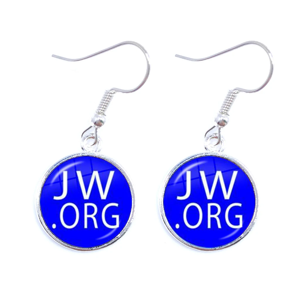 2020 New Arrival JW.ORG Drop Earrings Steampunk Jehovah's Witnesses Photo 16mm Glass Cabochon Earrings Jewelry For Women Gift