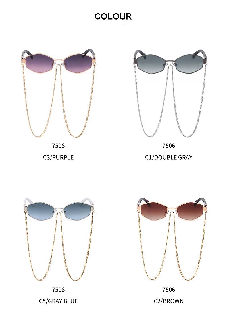 Fashion Small Irregular Sunglasses Women 2022 Luxury Brand Design Trendy Diamond Sun Glasses For Female With Metal Eyewear Chain designer sunglasses