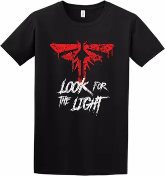 

" Look for the Light " Fireflies Symbol Ellie Last of Us Game Inspired T-shirt