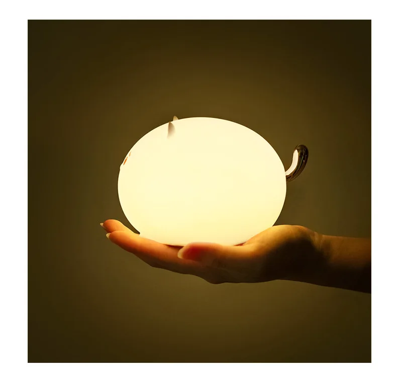 Luz de Mesa Lâmpada Bateria Sonho Gato Bonito 7 Colorido Feriado Criativo Rechargable Bulbfeeding Luz Ambiente Colorida Led 14 bulbfeeding luz ambiente colorida