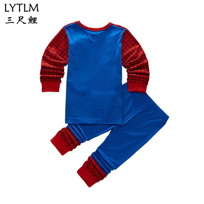 LYTLM костюм Человека-паука, одежда для сна с героями мультфильмов, Рождественская Пижама, белье для детей, хлопок, комплект одежды для маленьких мальчиков, костюмы