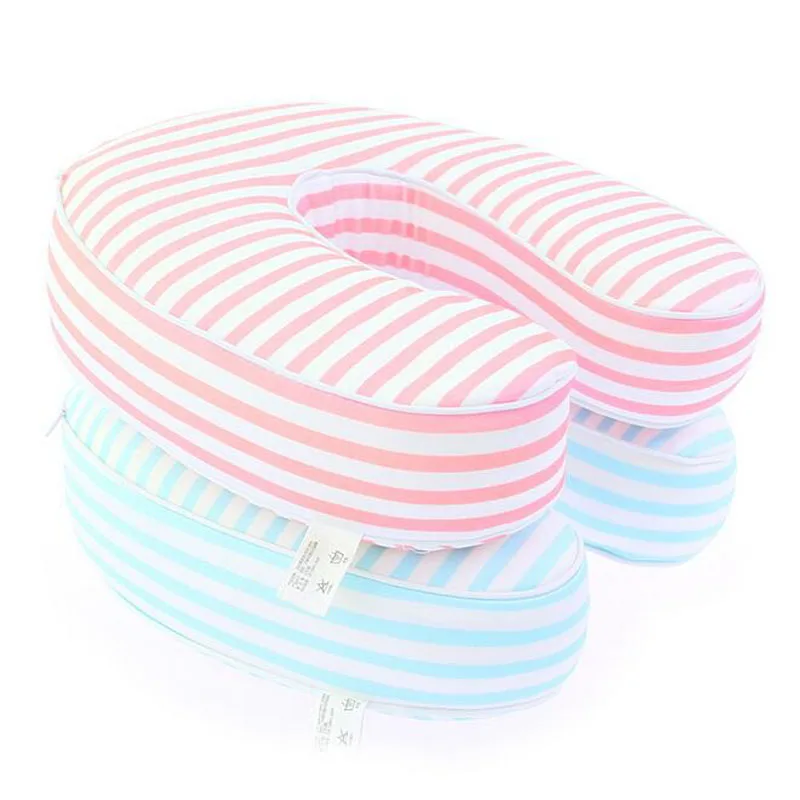 

U-shaped Striped Neck Pillow Memory Foam U Shape Car Pillow Neck Head Support Office Cushion Comfortable Travel Pillow