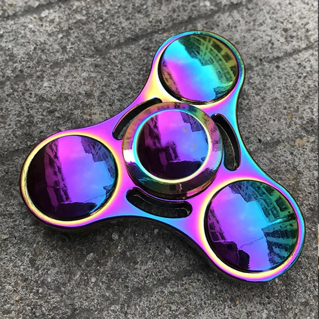 Colorful Zinc Alloy Fidget Spinner Gyro Toys R188 Metal Bearing Rainbow Hand Spinner Focus Toys For Children Restless Antistress 1