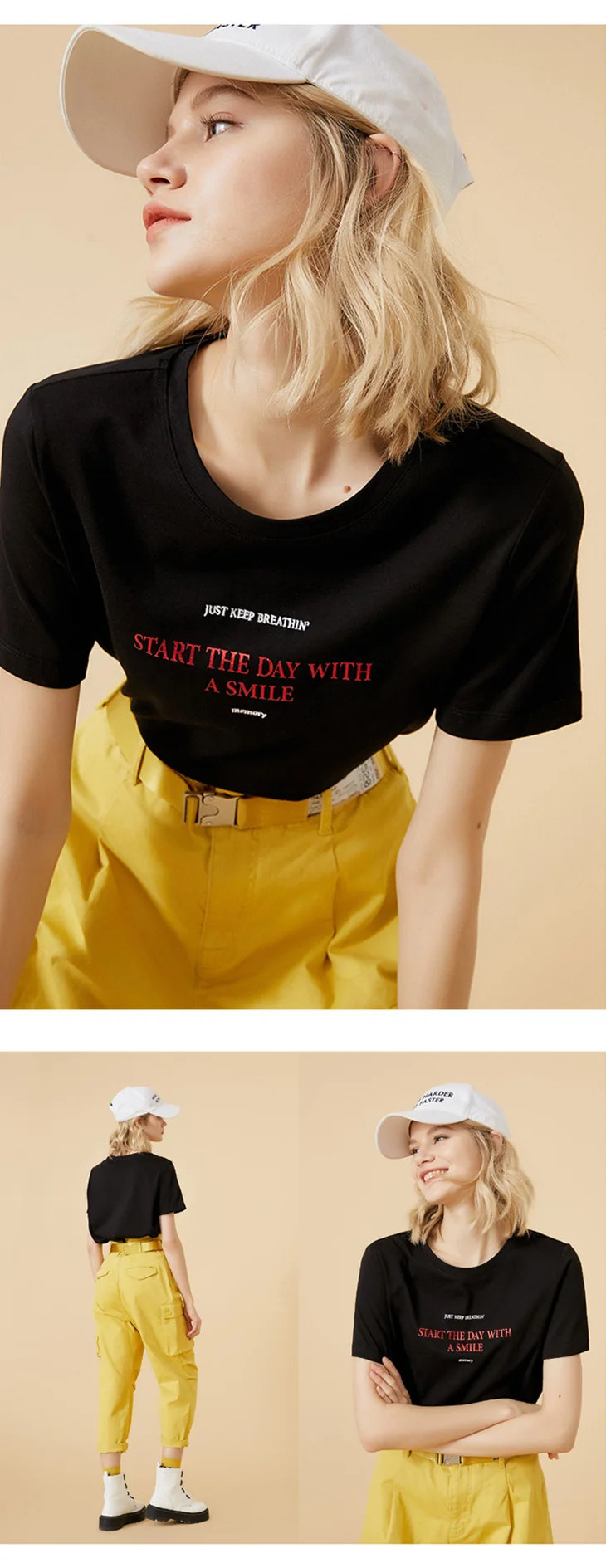 ONLY Women's Letter Print Short-sleeved T-shirt | 120101578