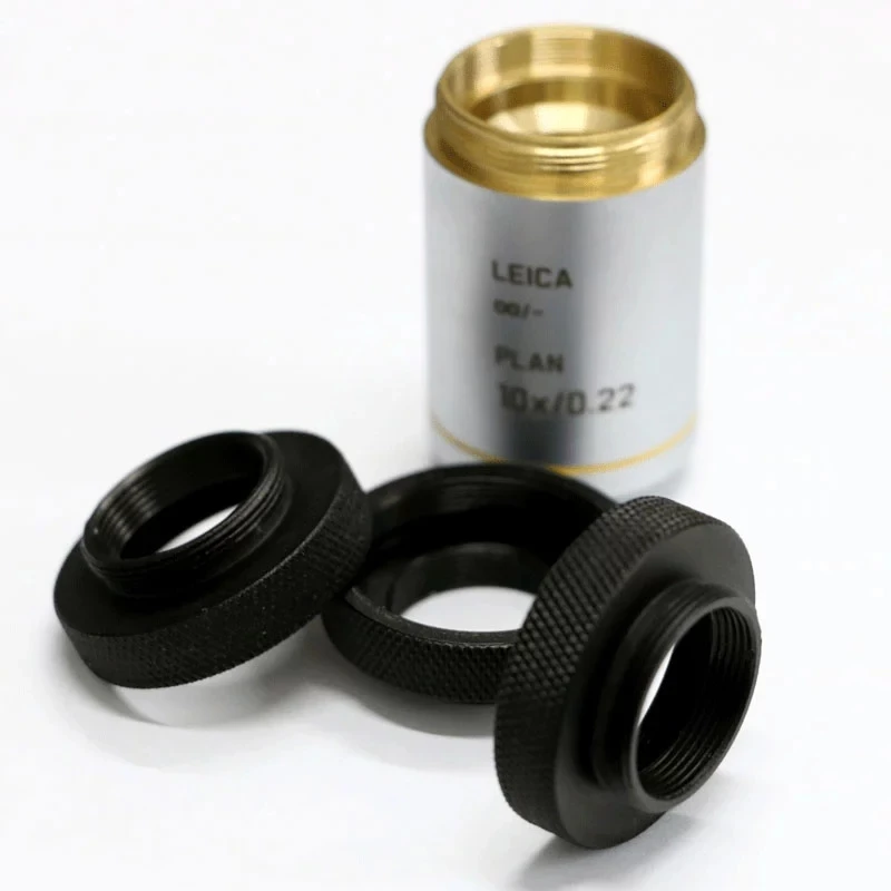 

Microscope Objective Ring RMS to M25 X 0.75 Thread Adapter for Leica Nikon Olympus Microscope Objective