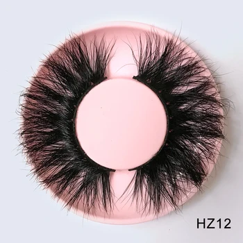 

HZJY 25mm Bulk Siberian Mink Eyelashes Long Mink Lashes With Customized Eyelash Packaging Box