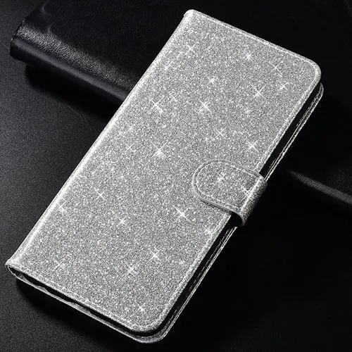 Glitter Style-silver Высококачественные бизнес ПУ Чехлы для zte Blade A7 L8 A3 A5 чехол для zte Nubia Z17 Mini miniS роскошный Флип кожаный чехол - Цвет: Glitter Style-silver