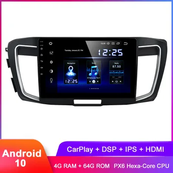 

10.2" IPS Android 10 Display Car Stereo GPS For Accord2013 2014 2015 Carplay In Dash Auto Radio WiFi DSP Audio Video Headunit